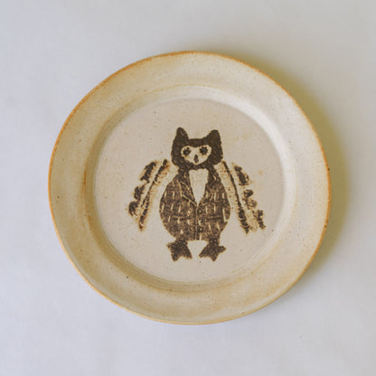 desert plate - owl