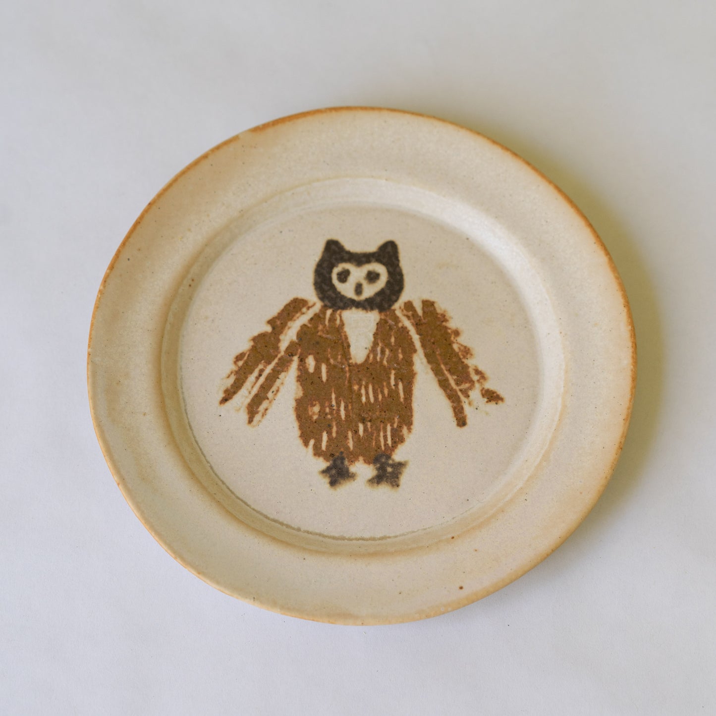 desert plate - owl