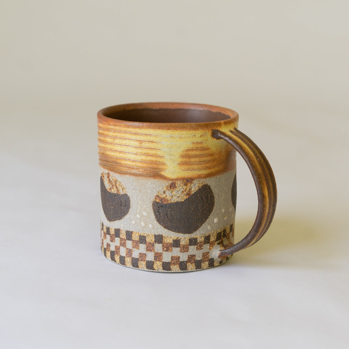 clay collage mug xl - chestnuts