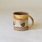 clay collage mug xl - acorns